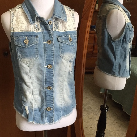 maurices denim vest